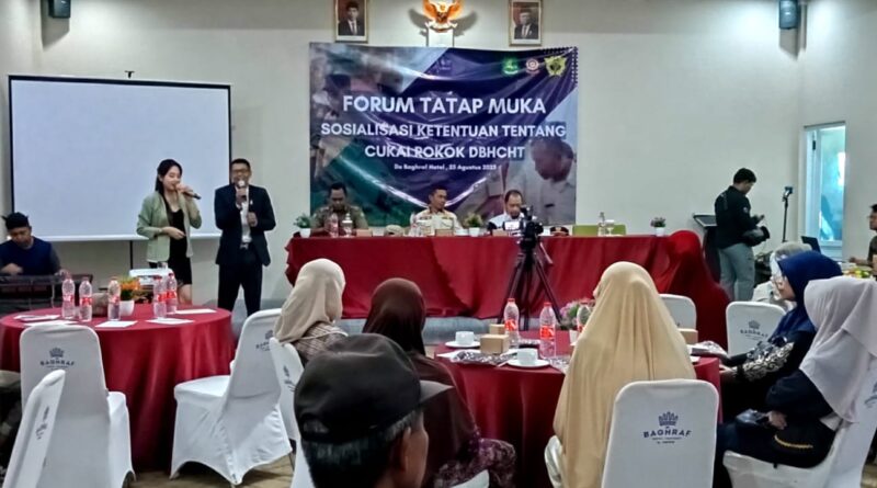 Sosialisasi Ketentuan Tentang Cukai Rokok DBHCHT (salamnews.id/istimewa)