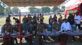 Bupati Sumenep Achmad Fauzi saat menghadiri pembukaan turnamen kasti Dandim Cup 2023 (salamnews.id/istimewa)