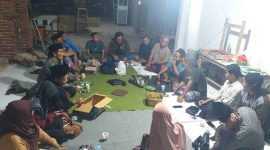 Rapat panitia Festival Sapparan Budaya #3 Lesbumi PCNU Sumenep.(salamnews.id/istimewa)