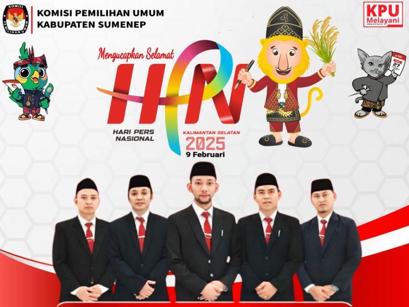 Flayer ucapan HPN 2-25 KPU Sumenep. (salamnews.id/istimewa)