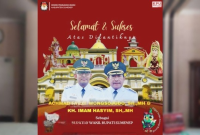 Flyer ucapan selamat KPU Sumenep atas Pelantikan Bupati dan Wakil Bupati 2025-2030. (salamnews.id/istimewa)