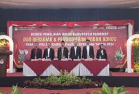 Suasana Do'a Bersama dan Pembubaran Badan Adhoc Pilkada Serentak 2024 oleh KPU Sumenep. (salamnews.id/istimewa)
