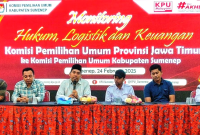 Potret Kegiatan Monitoring dan Supervisi KPU Jatim Terhadap KPU Sumenep. (salamnews.id/istimewa)