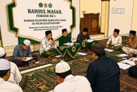 Gambar Ilustrasi kegiatan  musyawarah dengan mengkaji karya para ulama' 