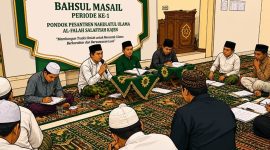Gambar Ilustrasi kegiatan  musyawarah dengan mengkaji karya para ulama' 