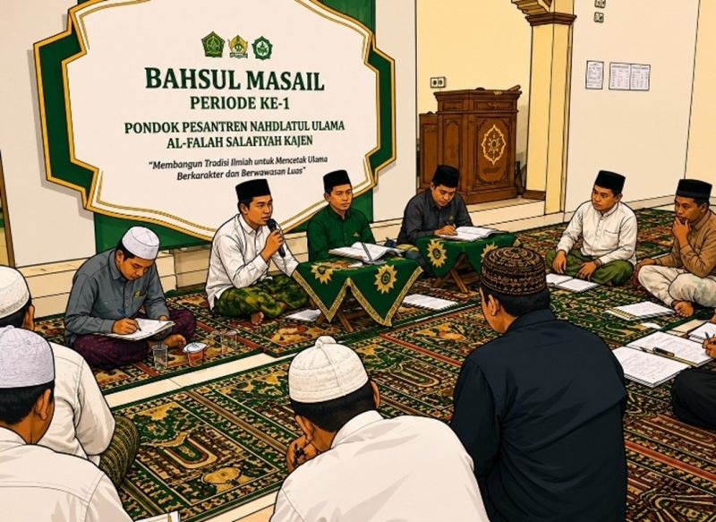 Gambar Ilustrasi kegiatan  musyawarah dengan mengkaji karya para ulama' 