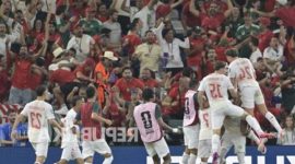 Maroko merayakan kemenangan atas tim kuat belanda