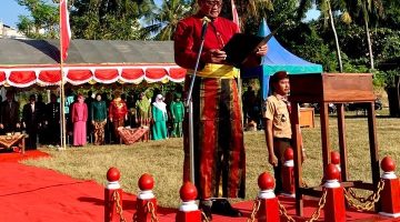 Kecamatan Pragaan Gelar Upacara HUT Ke-81 RI, Camat Ajak Warga Perkuat Nasionalisme